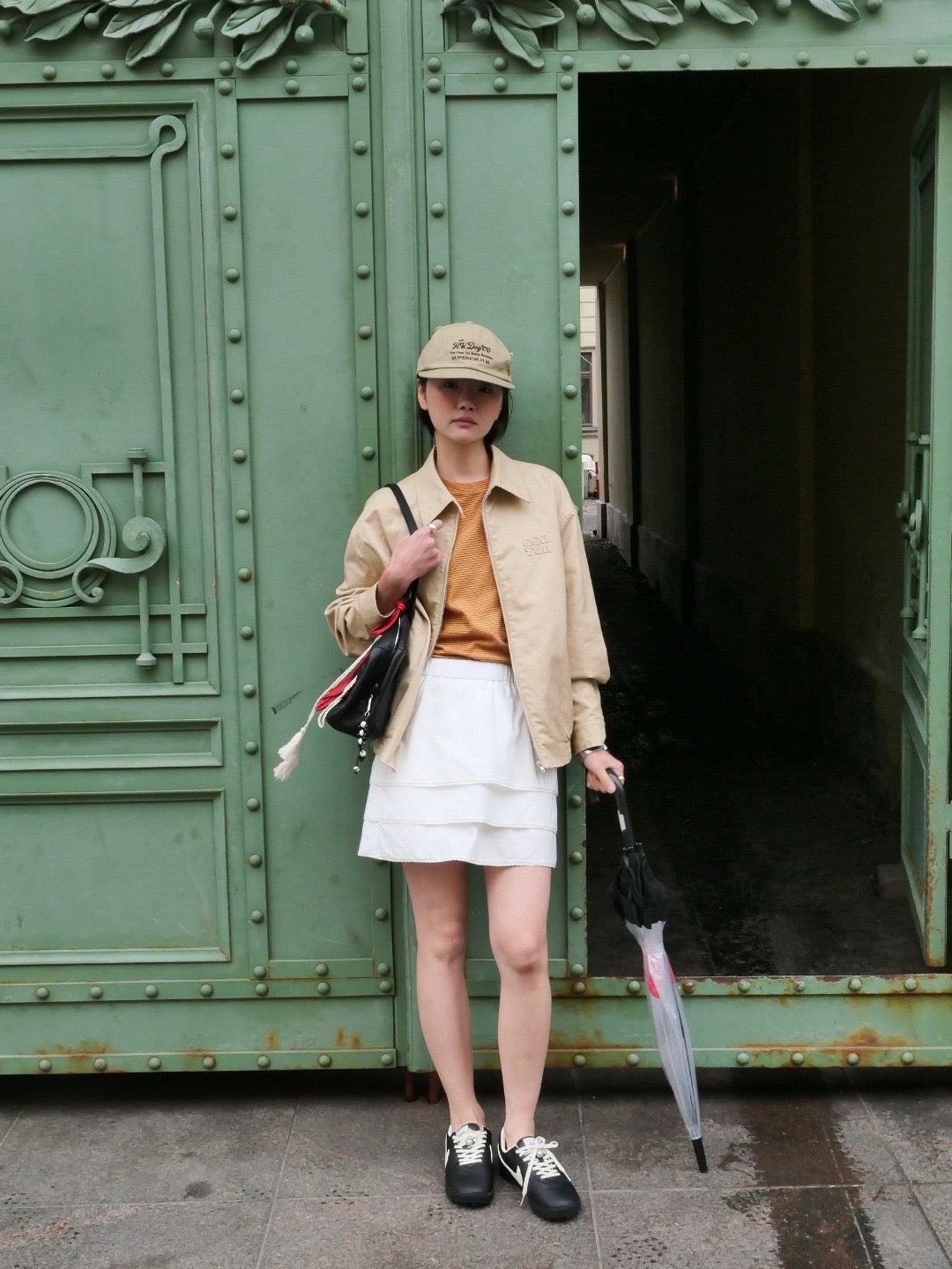 17v1 Basic pleated mini skirt