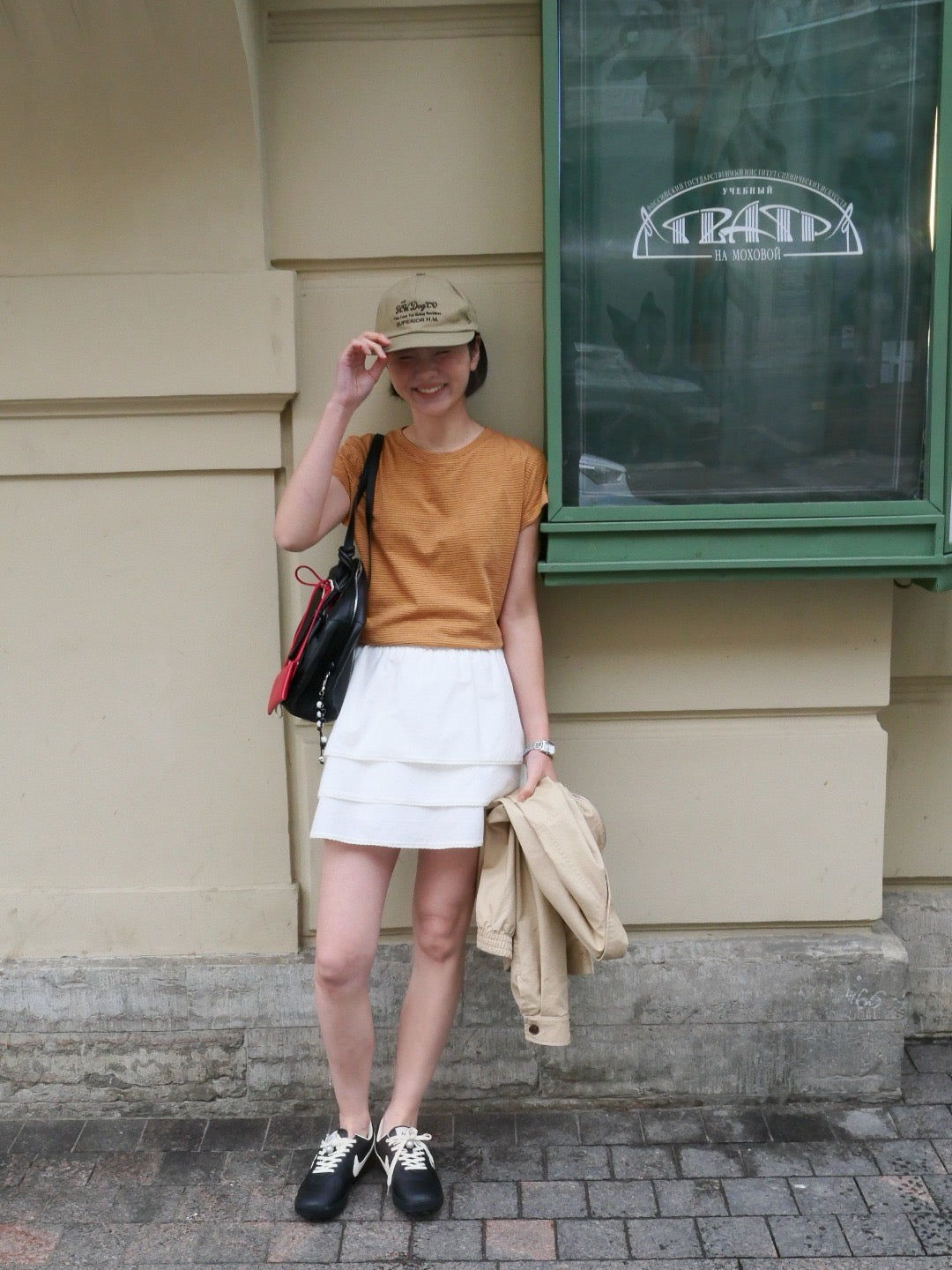 17v1 Basic pleated mini skirt