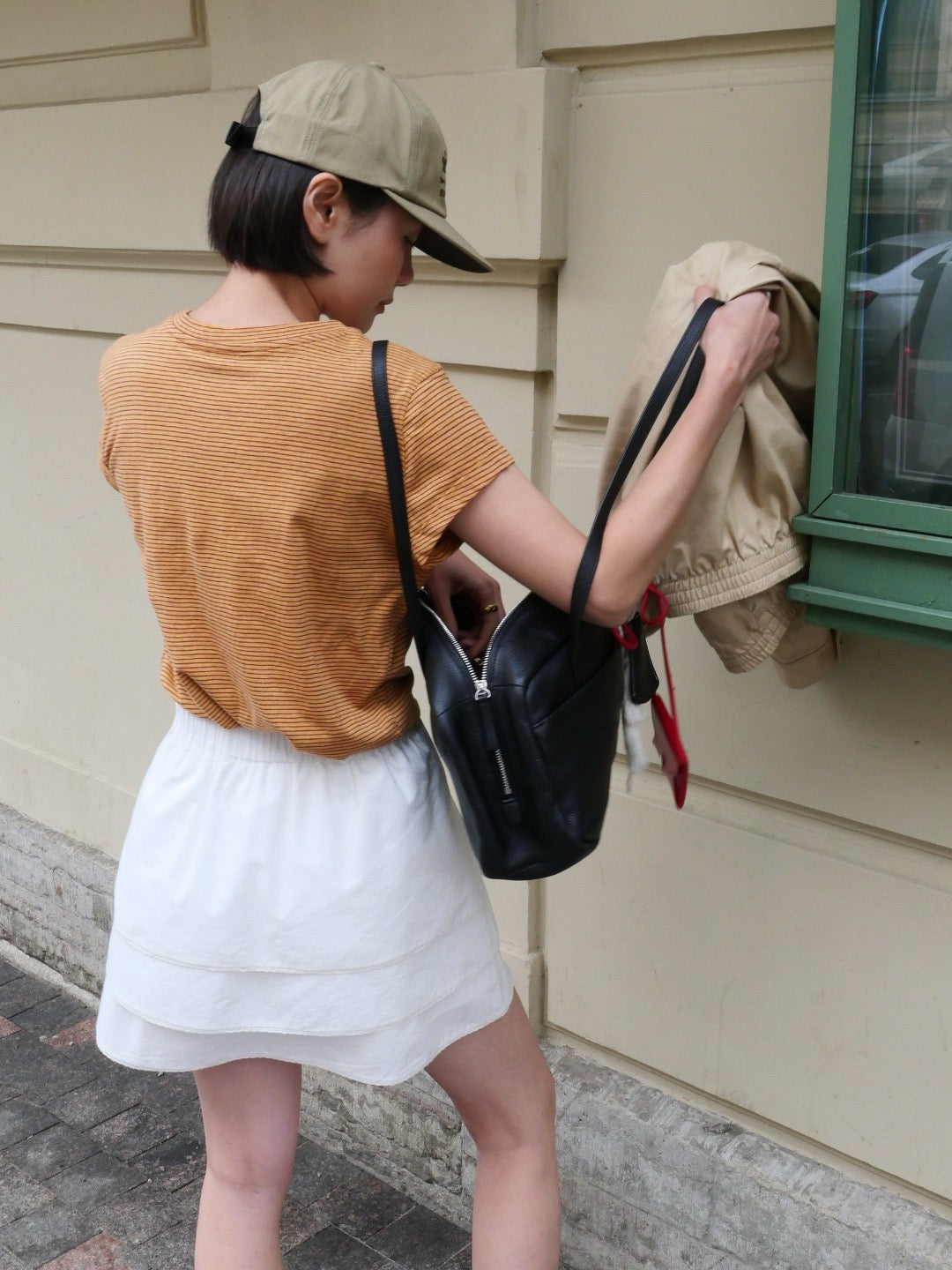 17v1 Basic pleated mini skirt