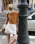 17v1 Basic pleated mini skirt