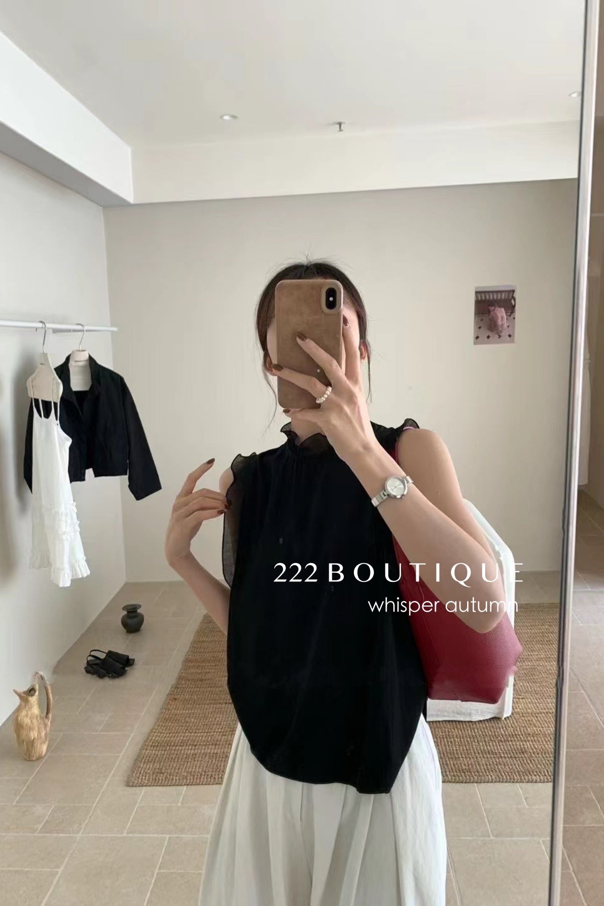 16a22 Basic halter-neck cotton top