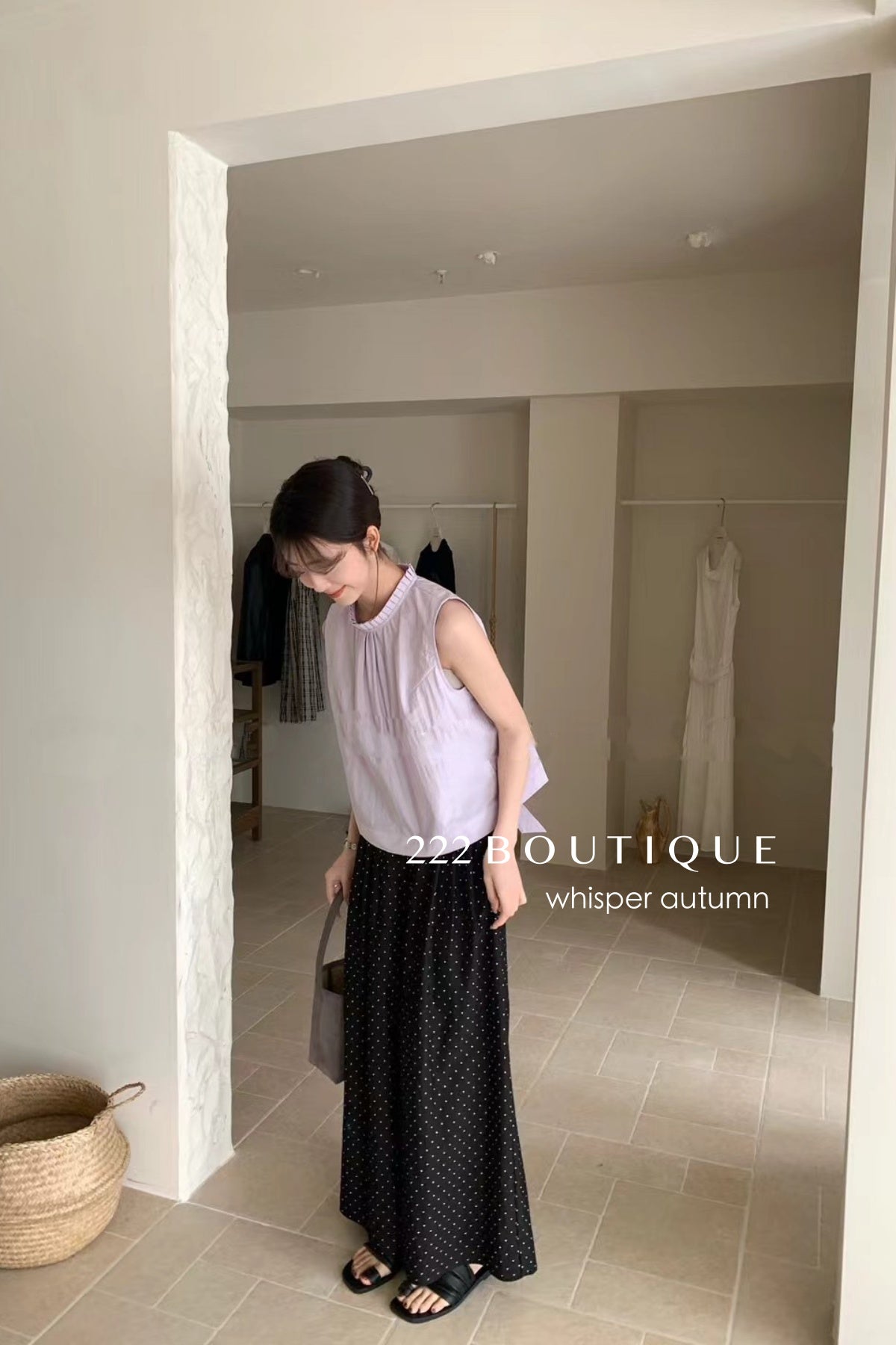 16a22 Basic halter-neck cotton top