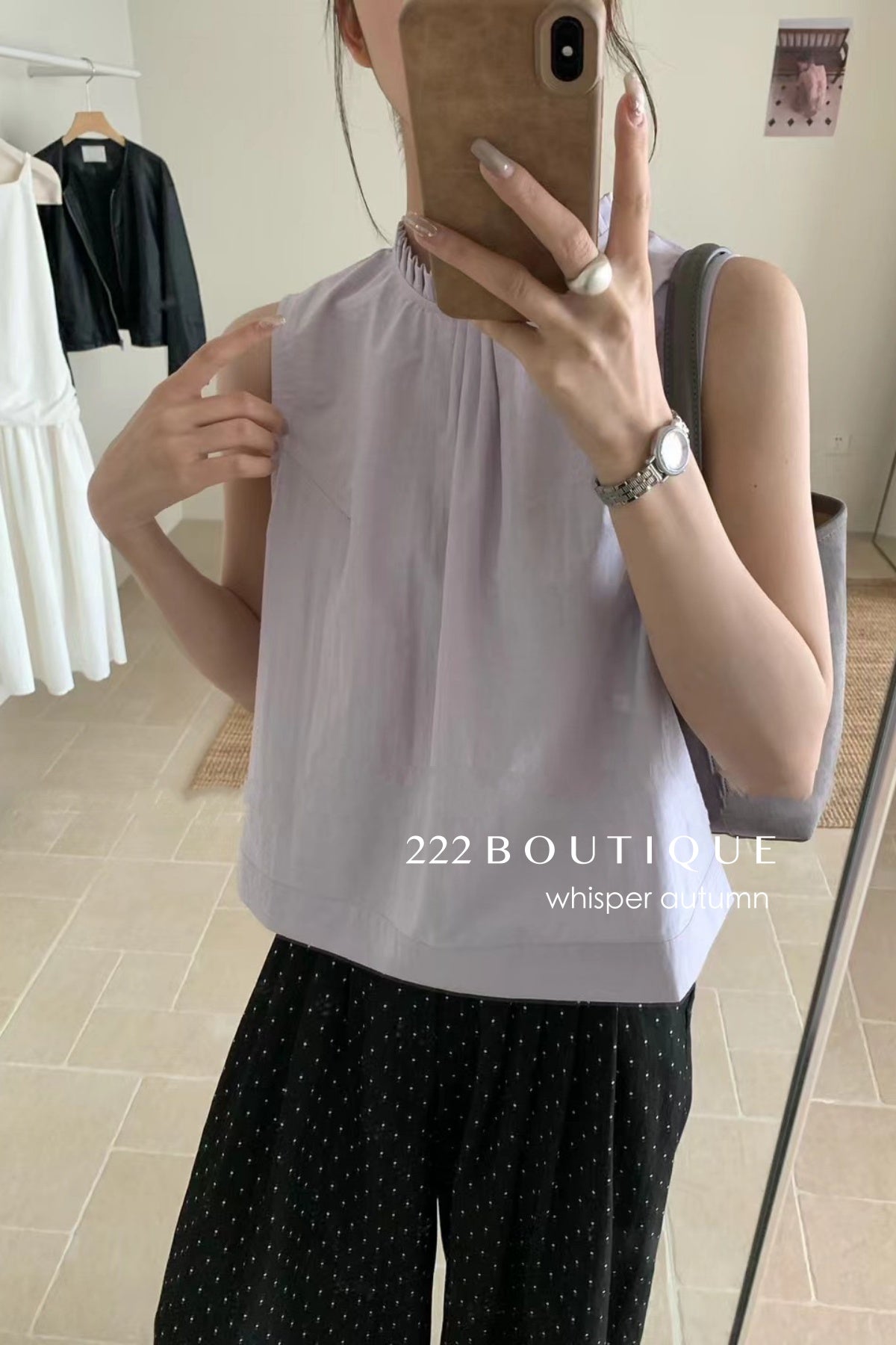 16a22 Basic halter-neck cotton top