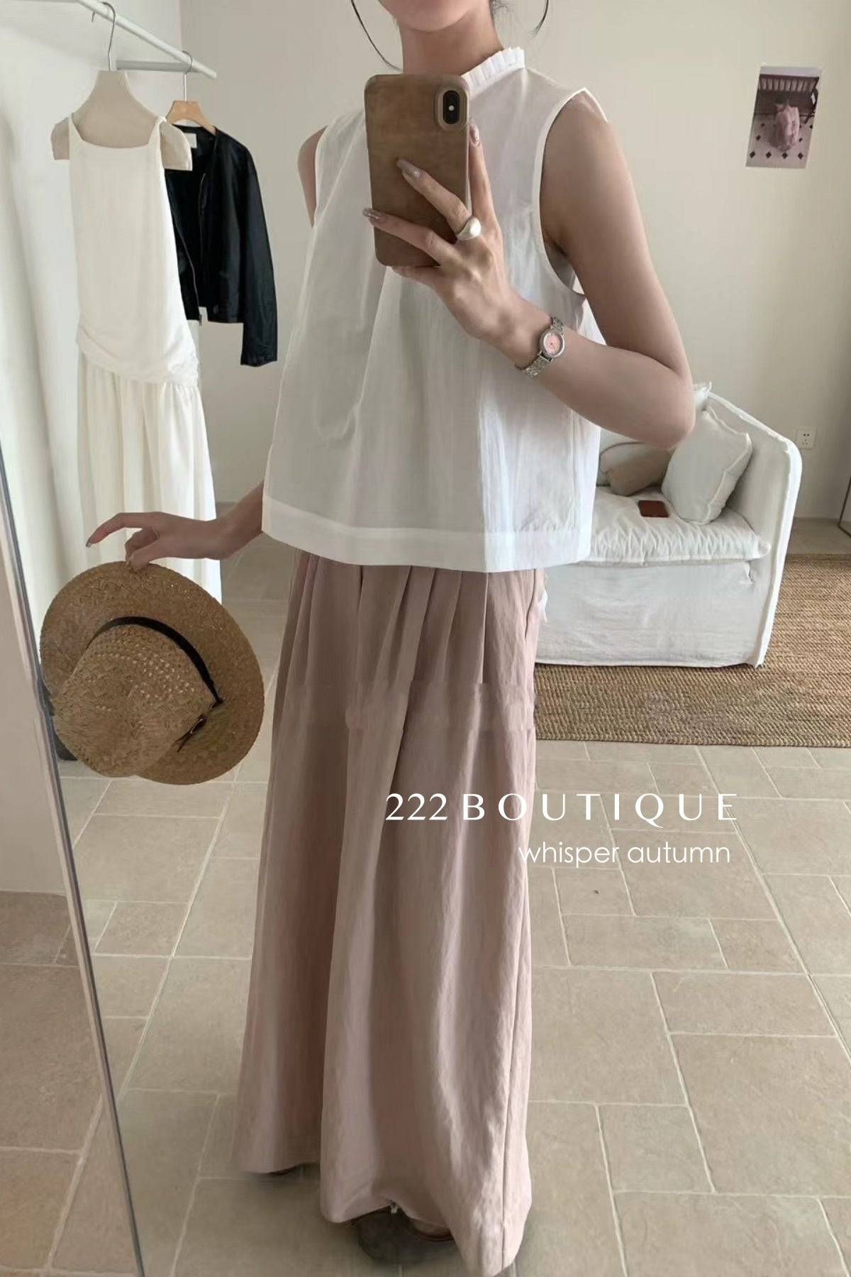 16a22 Basic halter-neck cotton top