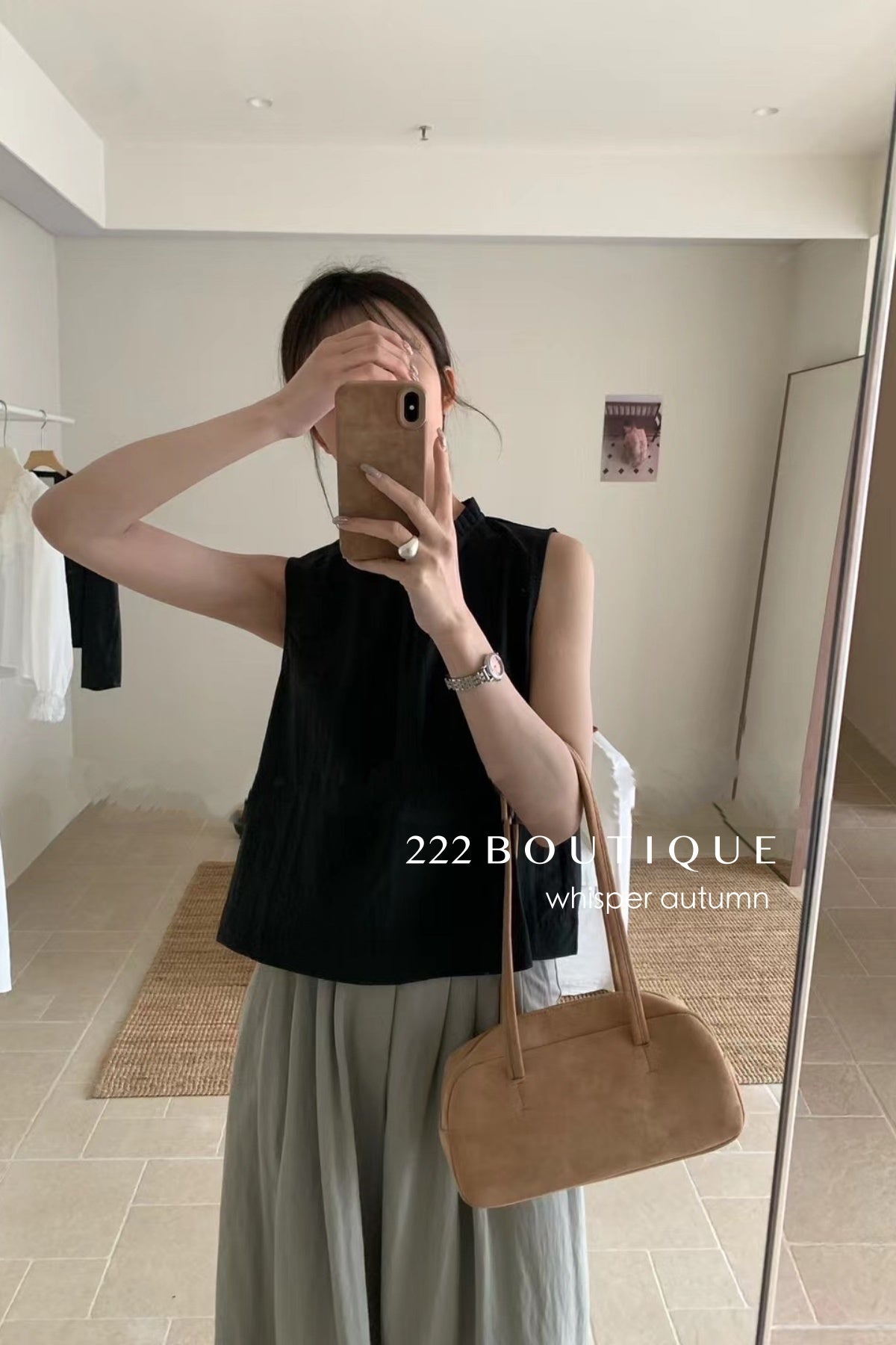 16a22 Basic halter-neck cotton top