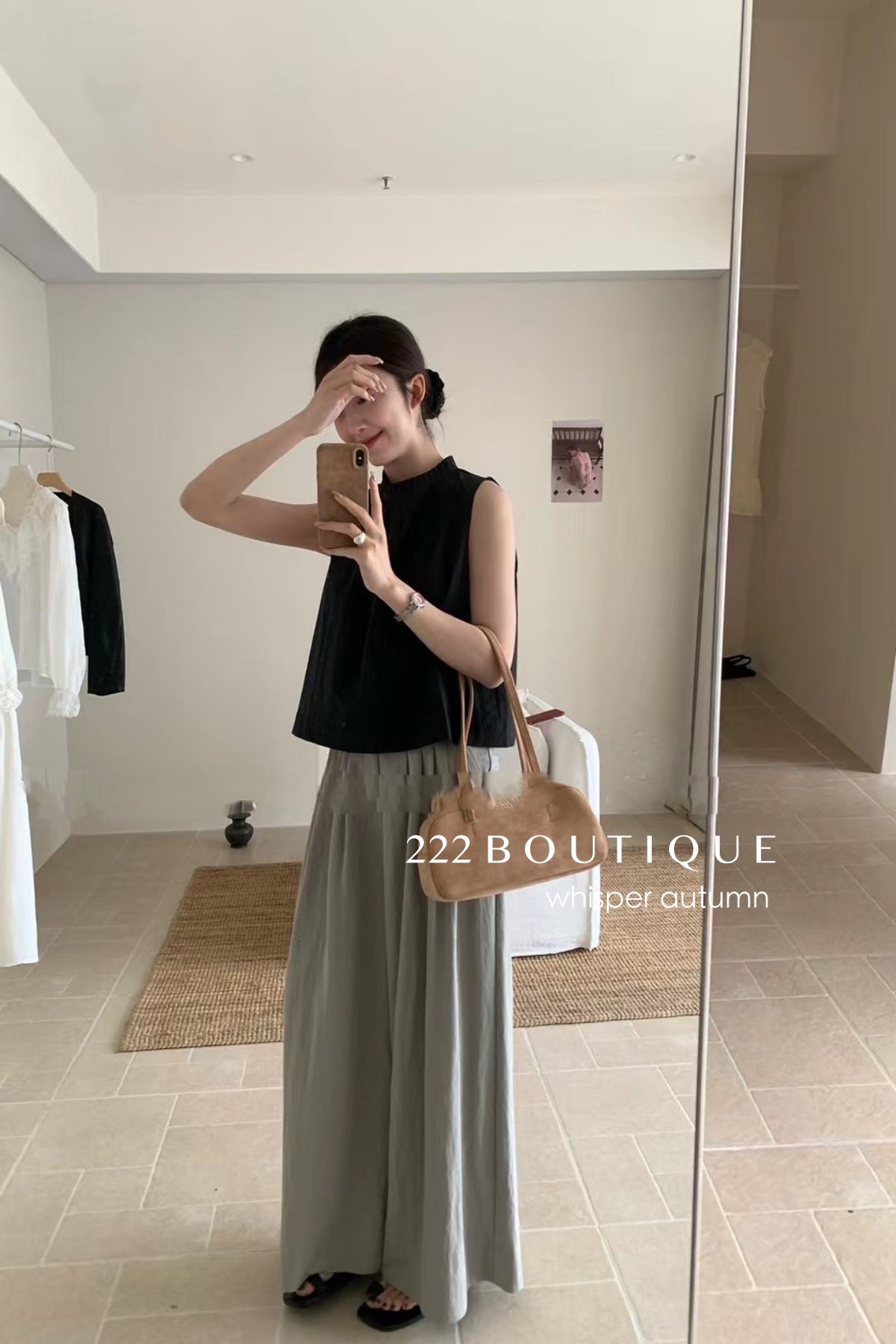 16a22 Basic halter-neck cotton top