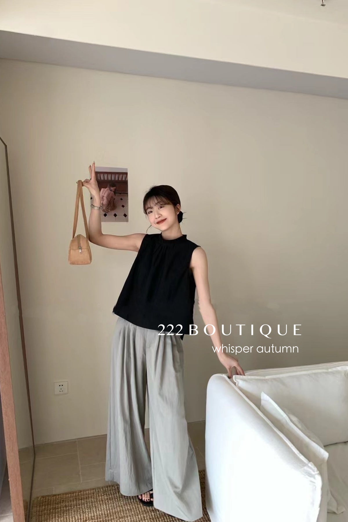 16a22 Basic halter-neck cotton top