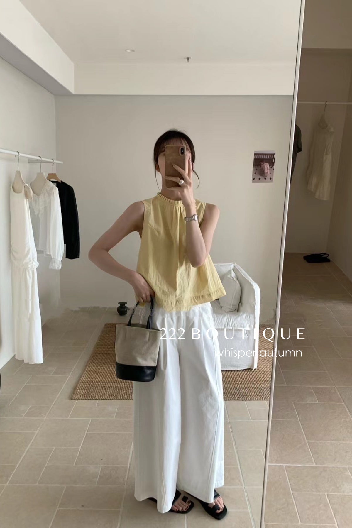 16a22 Basic halter-neck cotton top