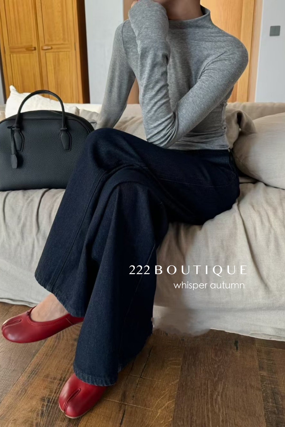 16a25 Zip-up cotton long-sleeve top