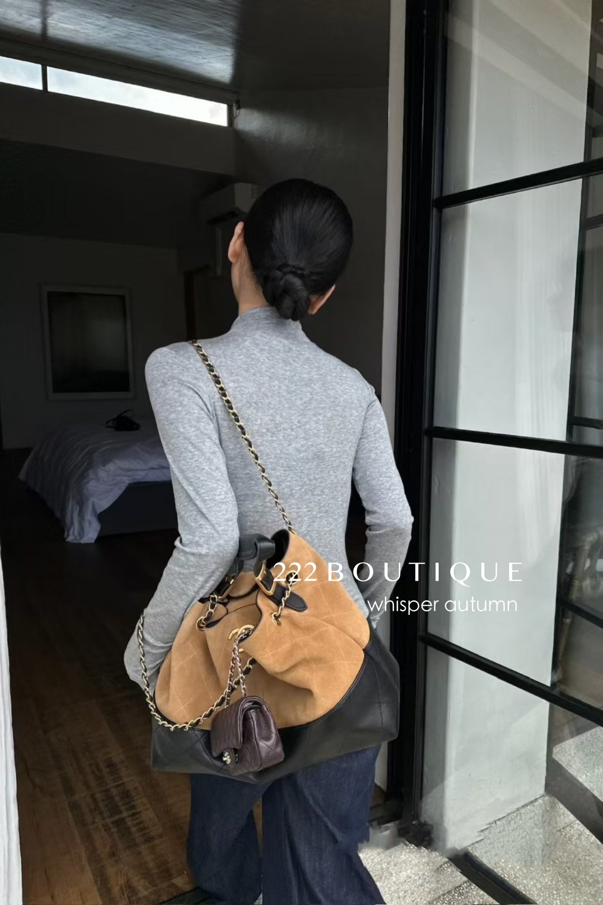 16a25 Zip-up cotton long-sleeve top