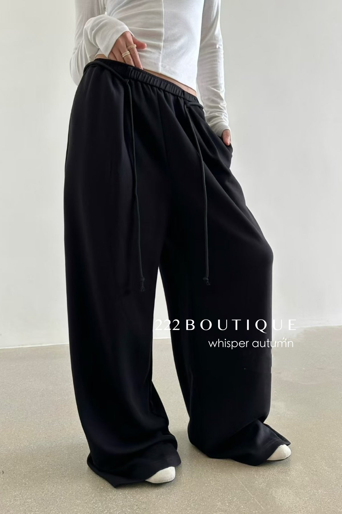 16q8 Basic straight-leg cotton trousers