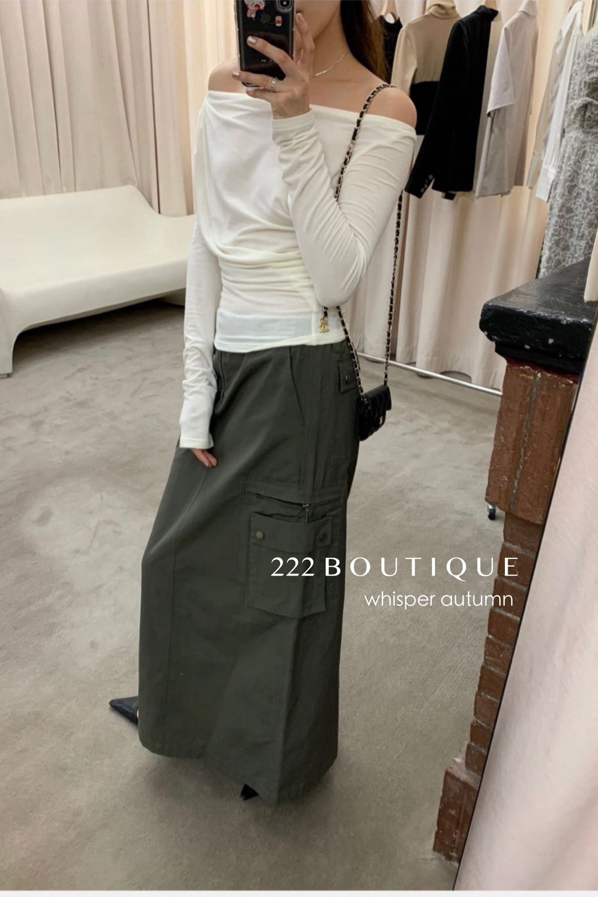 16a57 Asymmetrical shoulder long-sleeve tee