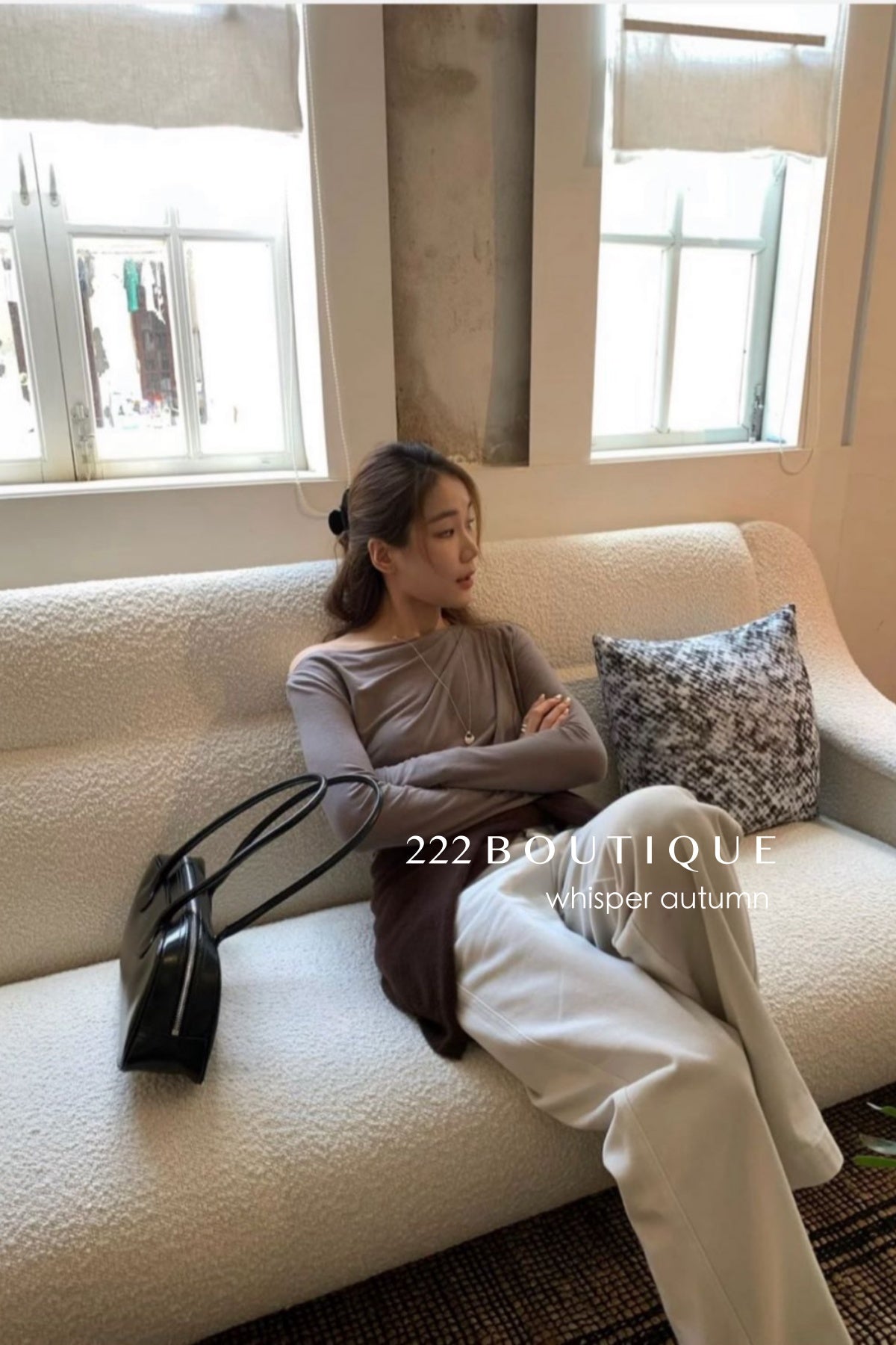 16a57 Asymmetrical shoulder long-sleeve tee