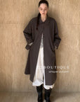 16a29 Long trench coat with belt