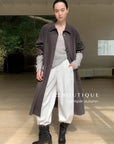 16a29 Long trench coat with belt