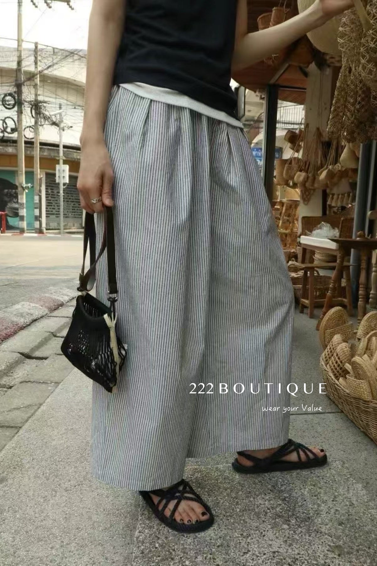 13Q11 Breathable Wide Straight-leg Pants
