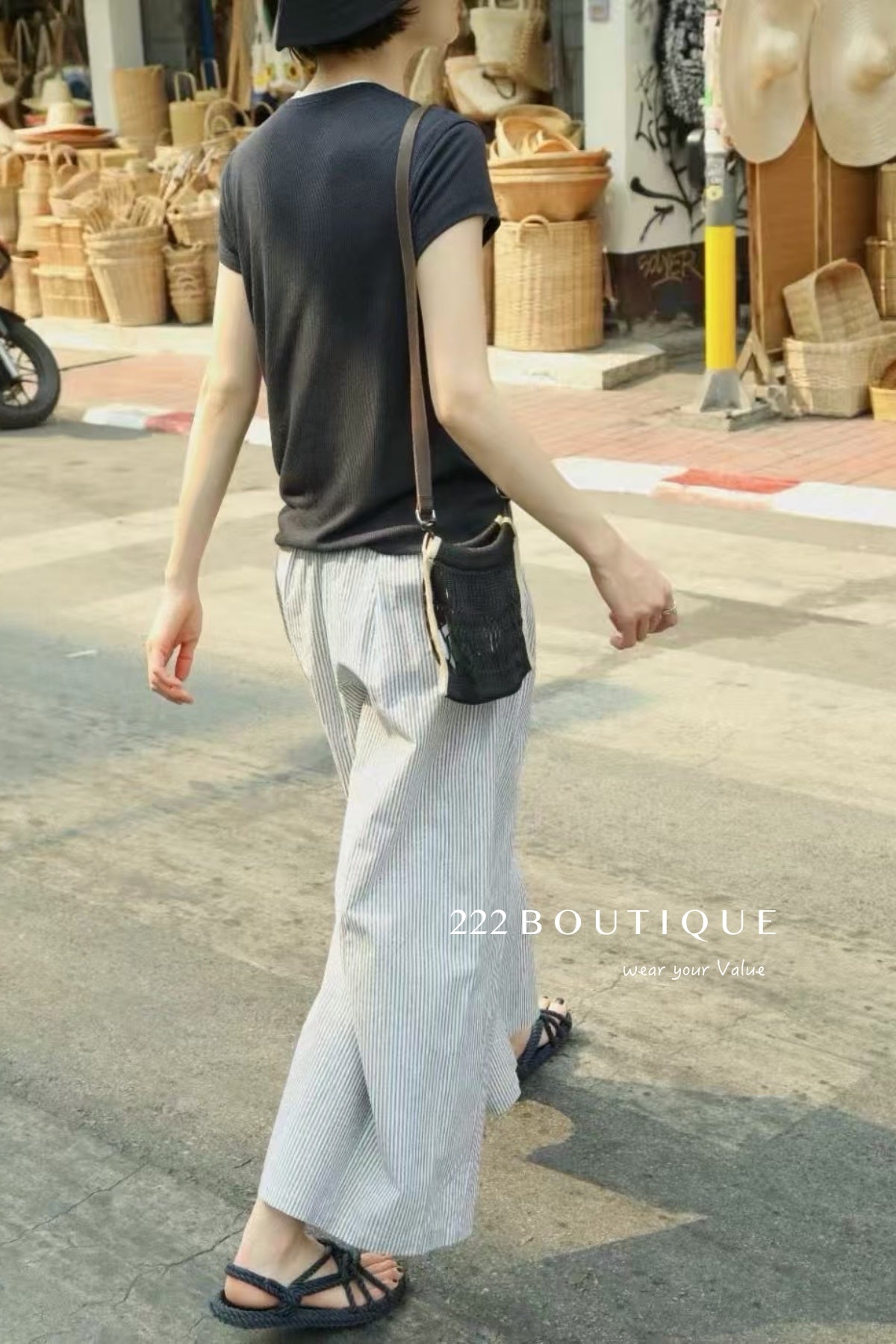 13Q11 Breathable Wide Straight-leg Pants