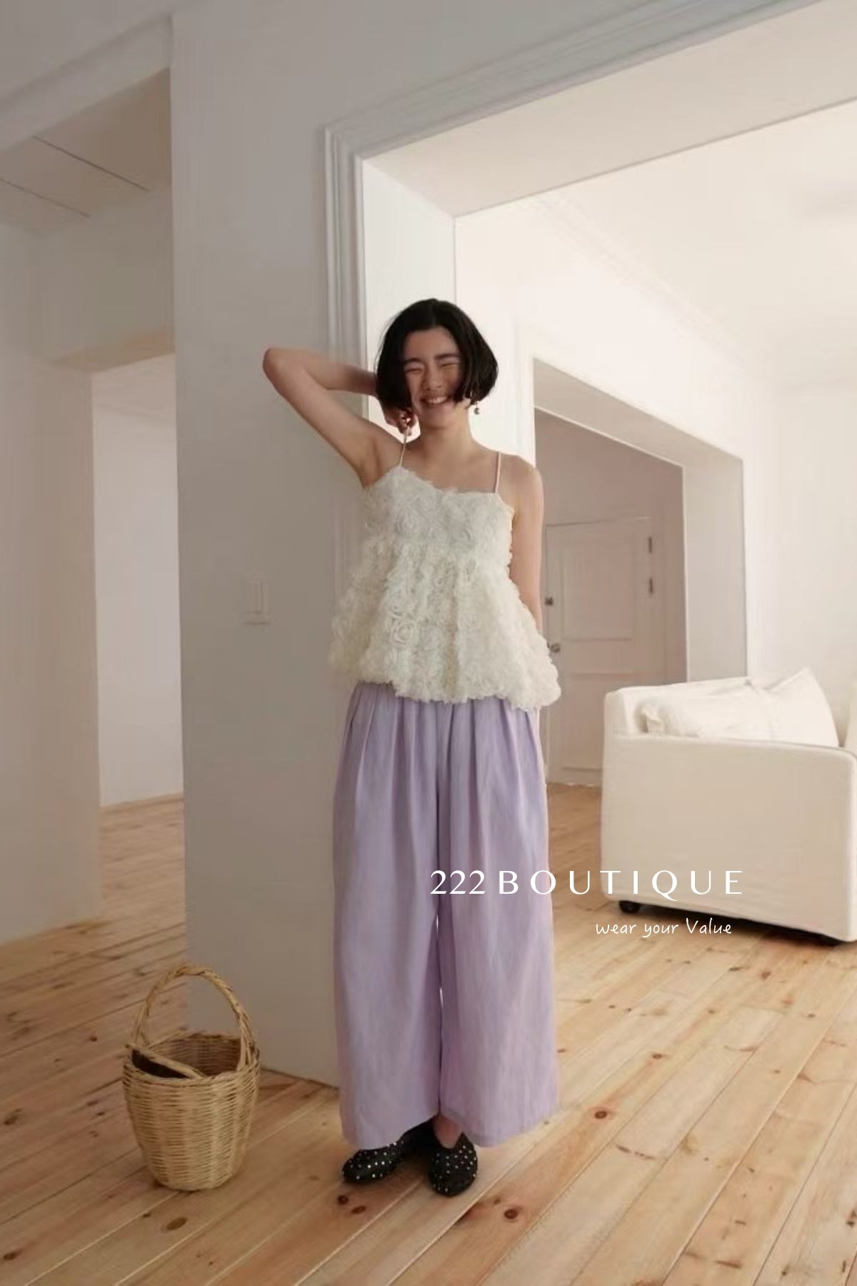 13Q11 Breathable Wide Straight-leg Pants