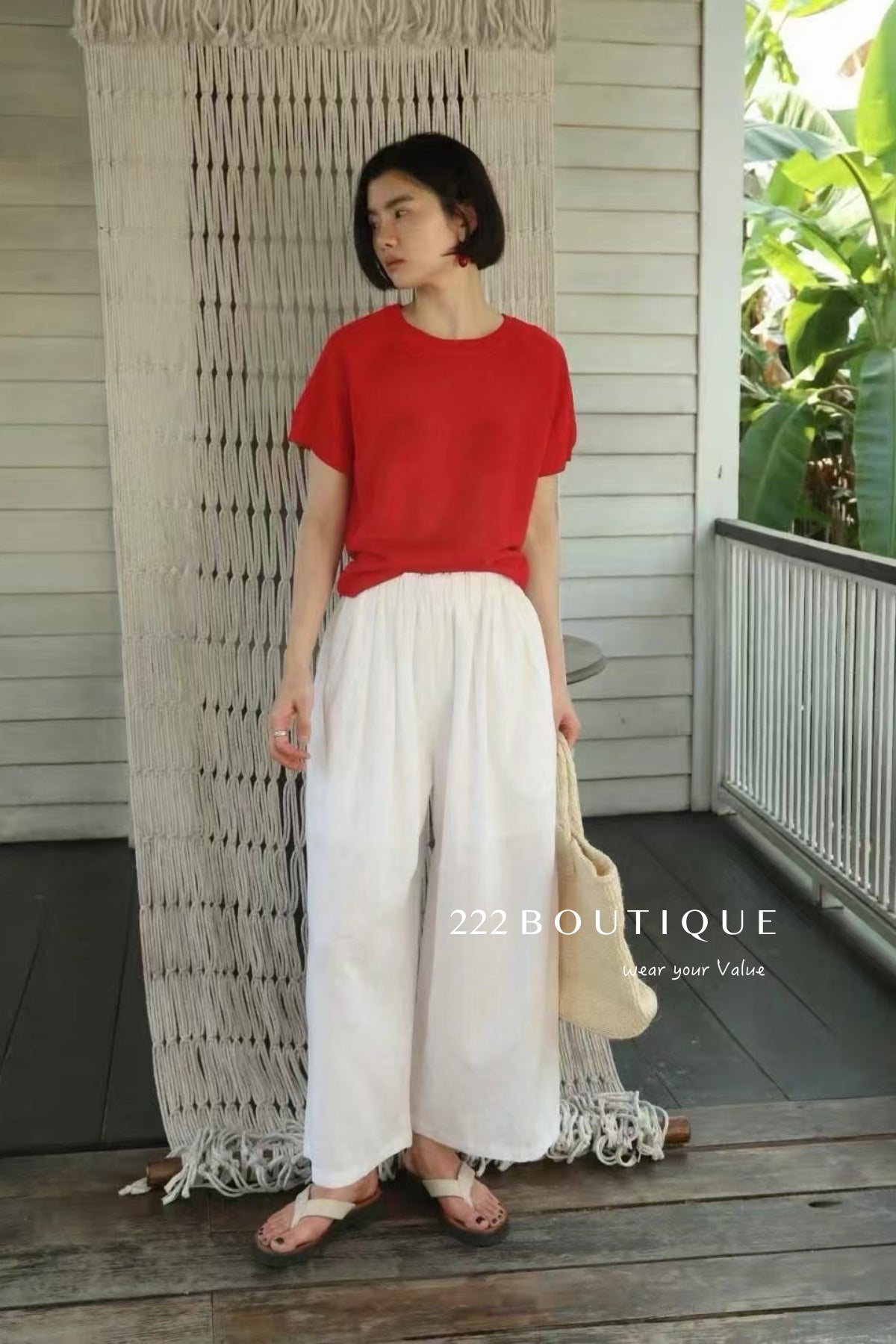 13Q11 Breathable Wide Straight-leg Pants