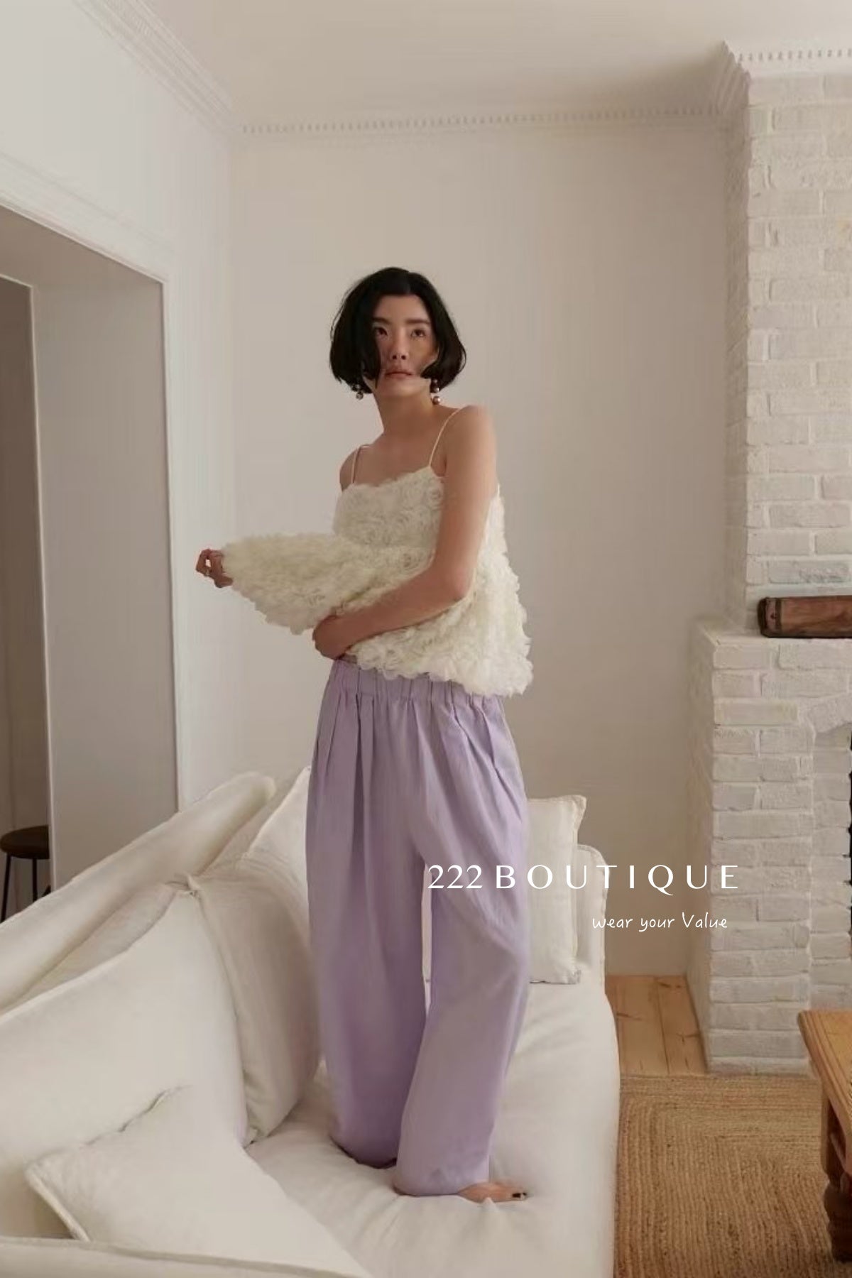 13Q11 Breathable Wide Straight-leg Pants