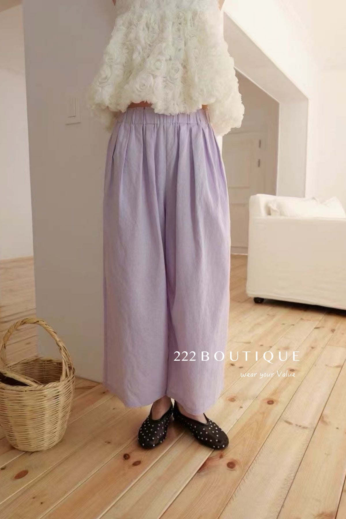 13Q11 Breathable Wide Straight-leg Pants