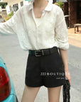 13A12 Belted Summer Shorts