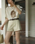 13A12 Belted Summer Shorts
