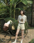 13A12 Belted Summer Shorts