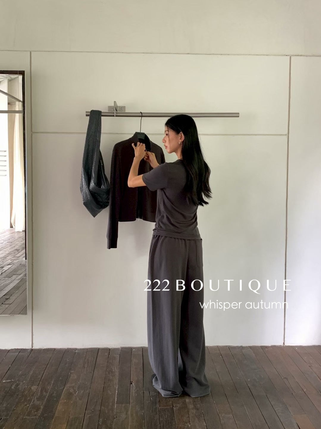 16a91 - 16q19 Cotton fleece set – jacket &amp;amp; straight-leg pants
