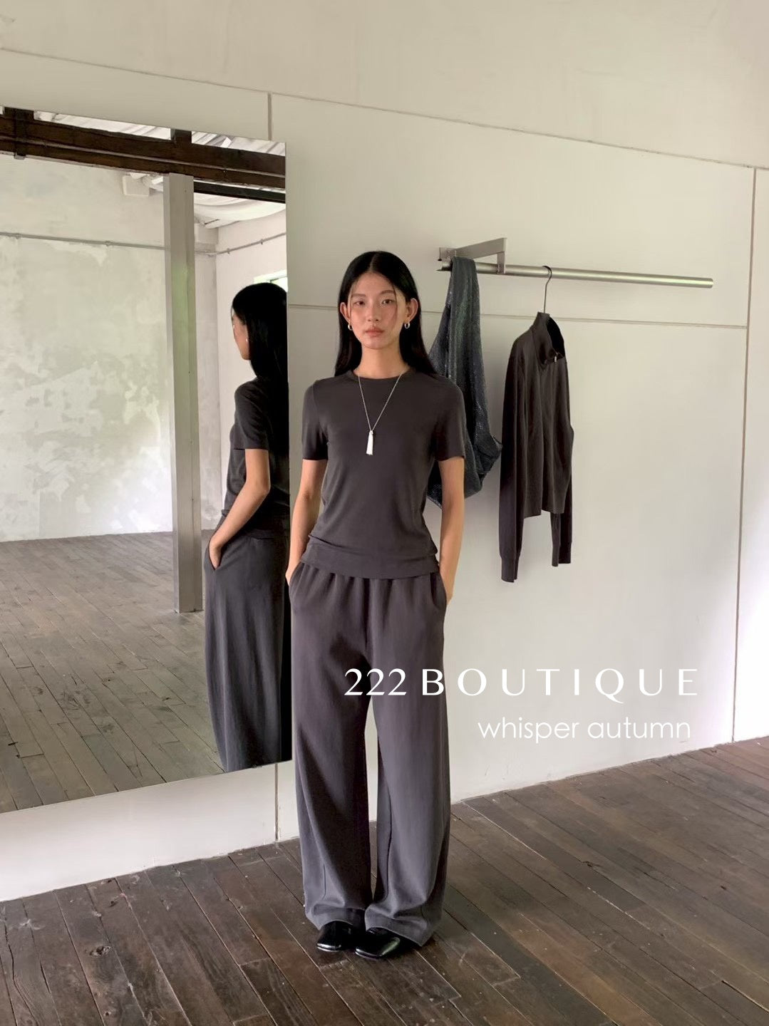 16a91 - 16q19 Cotton fleece set – jacket &amp;amp; straight-leg pants