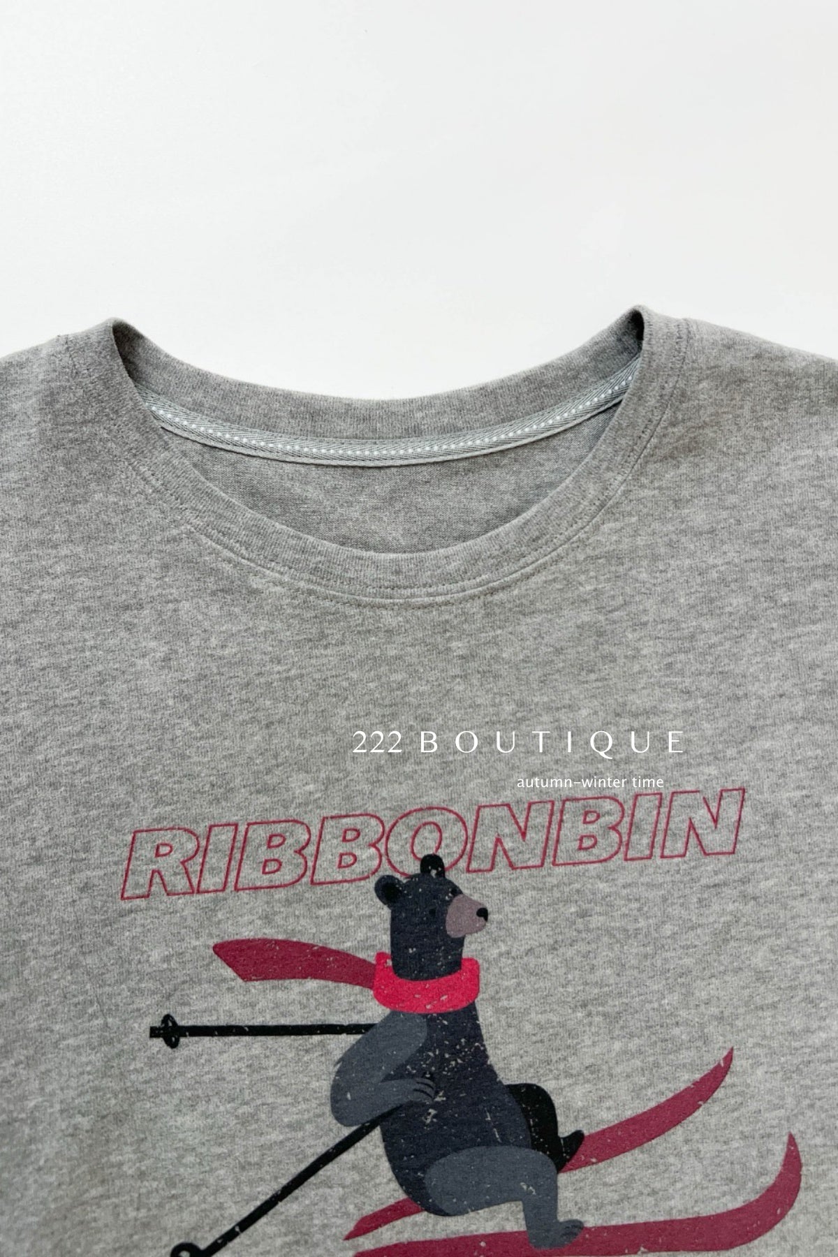 18a32 Basic light grey oversized tee