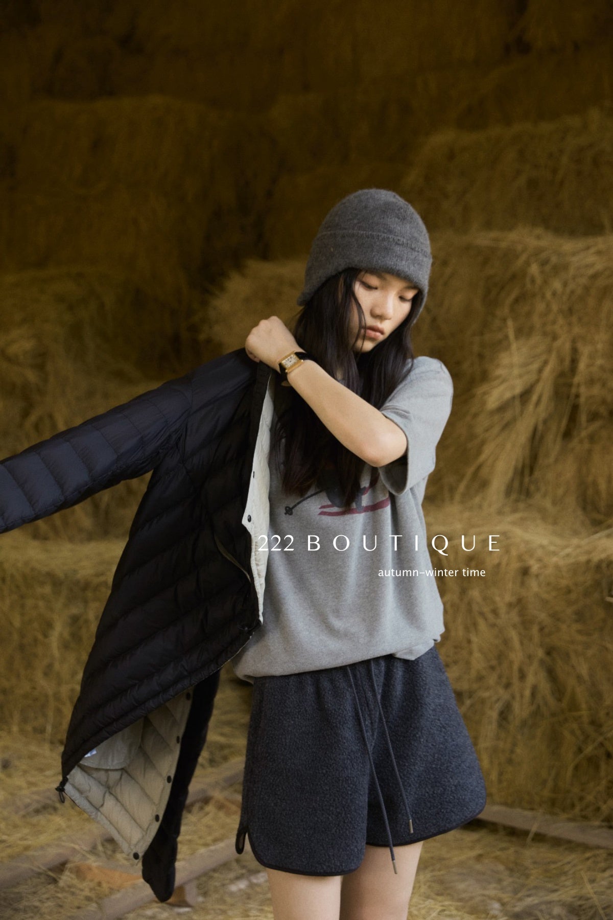 18a32 Basic light grey oversized tee