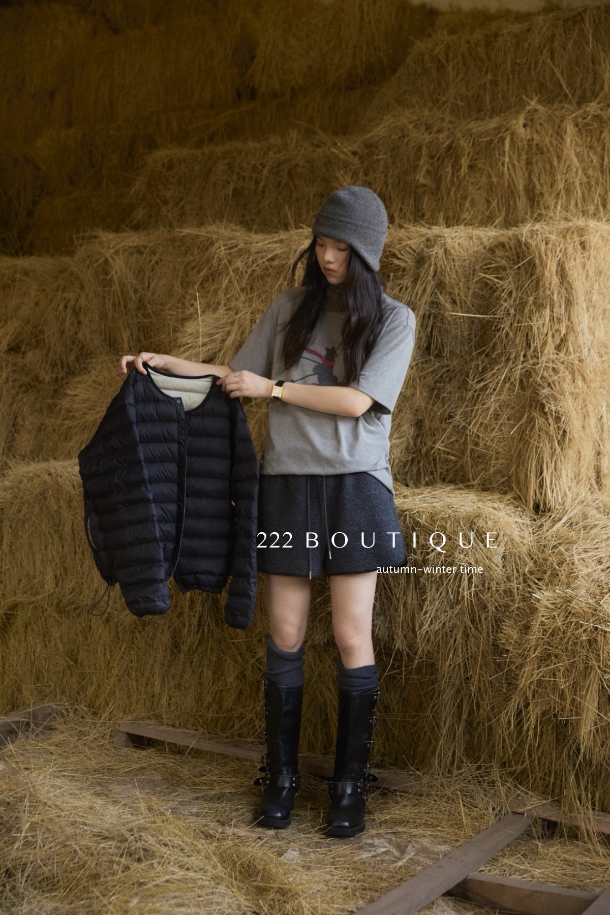 18a32 Basic light grey oversized tee