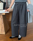 18q11 Wool carrot pants with elastic waist