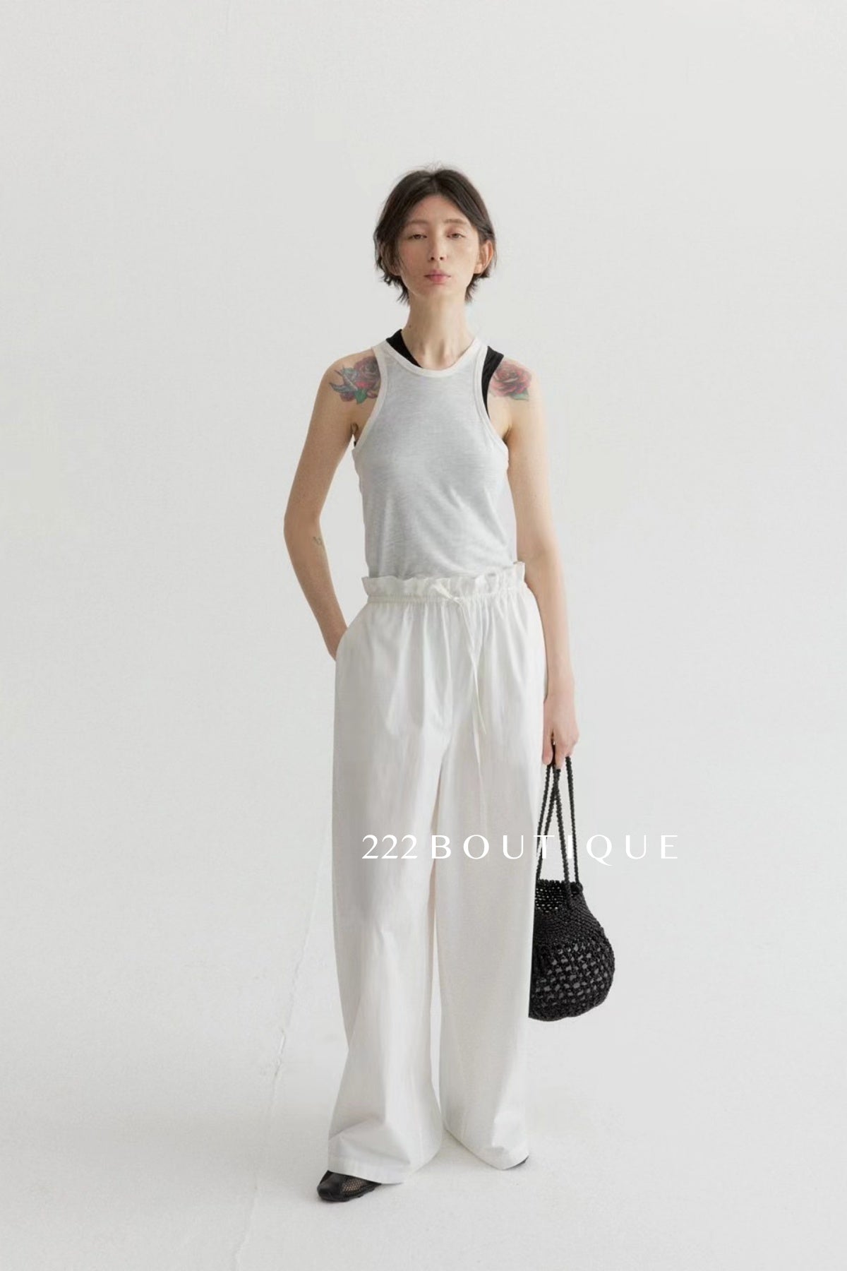15a2 Side-cut cotton tank top – bold and breathable