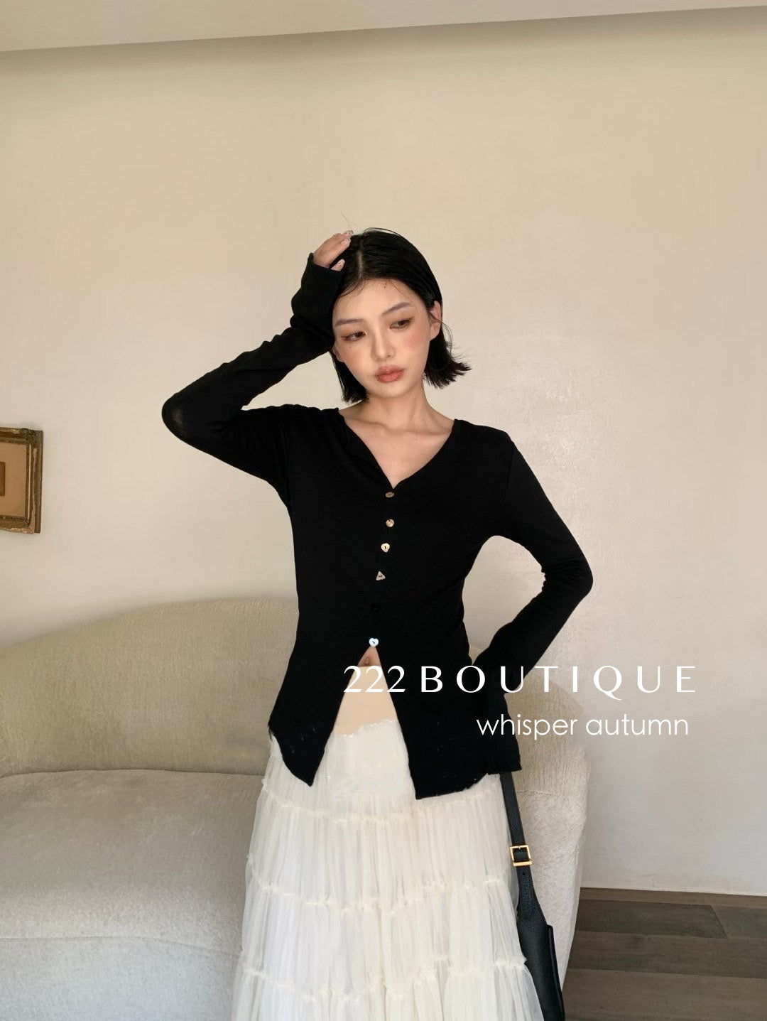 16a76 Long Mongtoghi ribbed cardigan