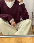 18a33 V-neck cashmere sweater