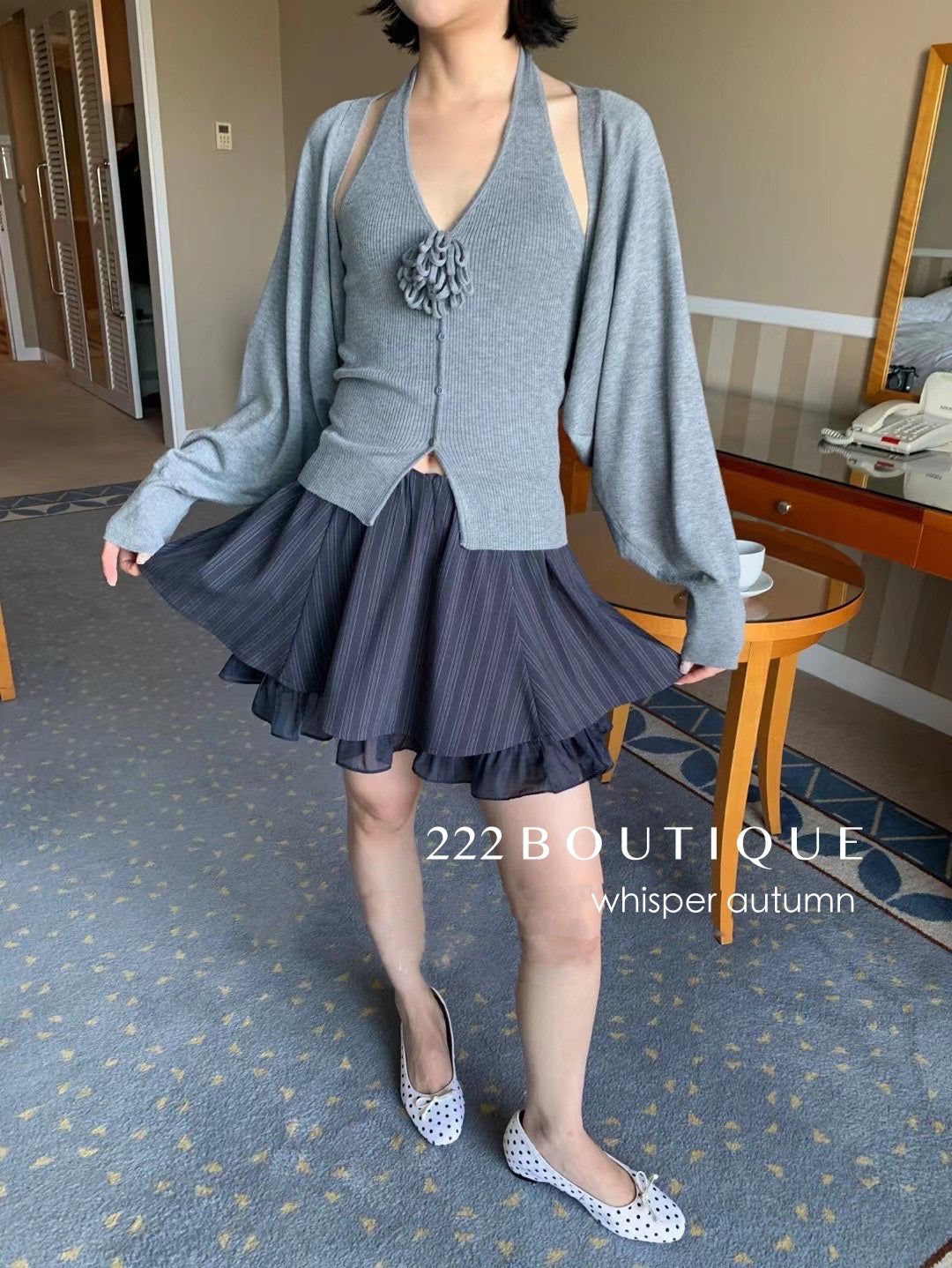 16v19 Basic plaid mini skirt
