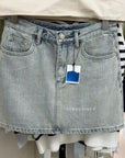 14v28 Washed Denim Mini Skirt – Vintage Blue