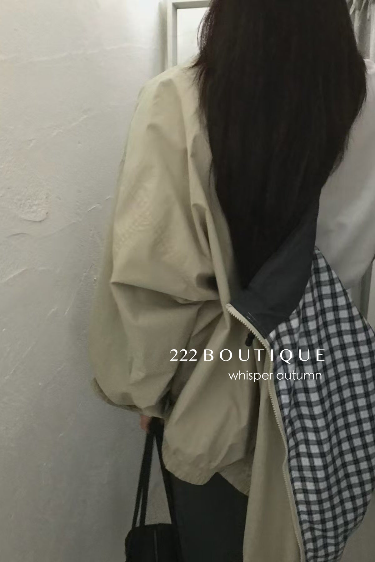 16A68 Reversible khaki jacket – green &amp; beige