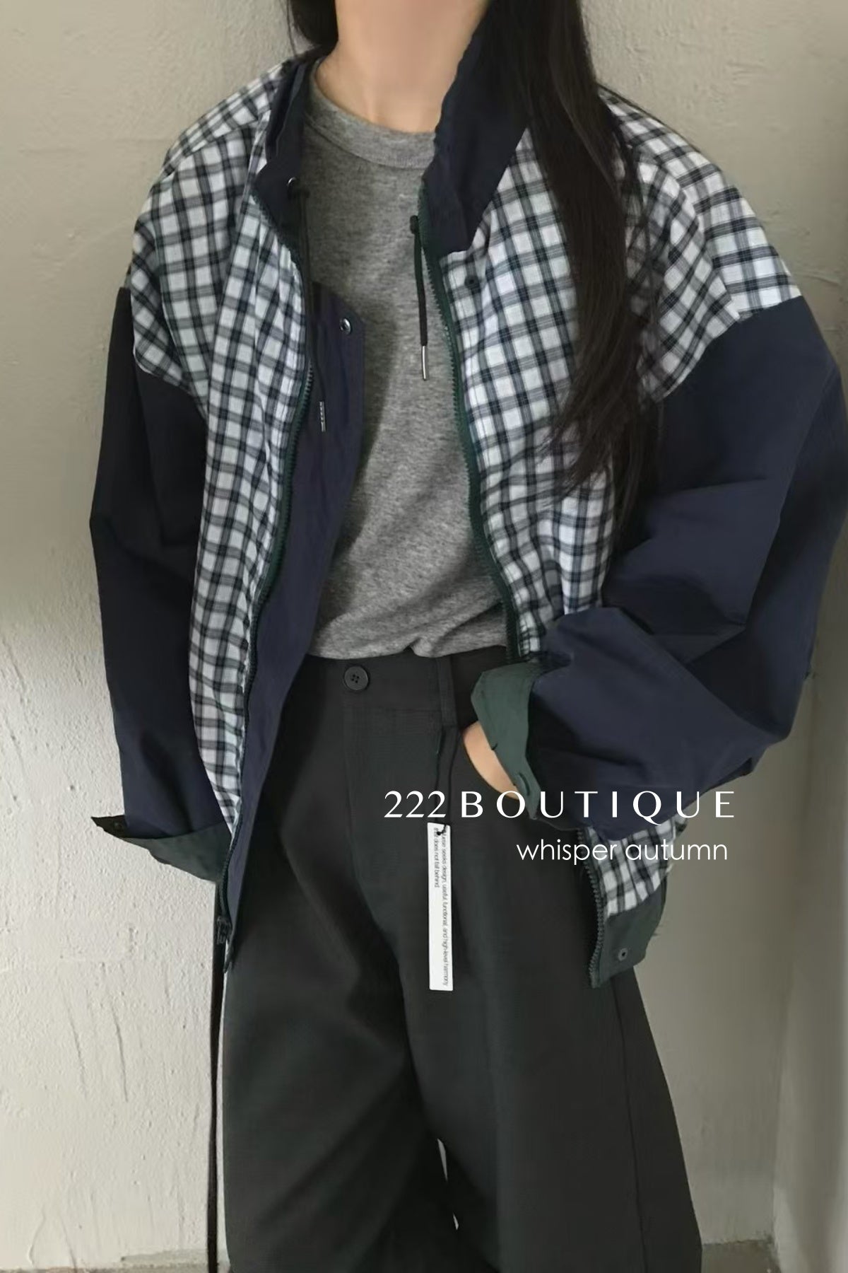 16A68 Reversible khaki jacket – green &amp; beige