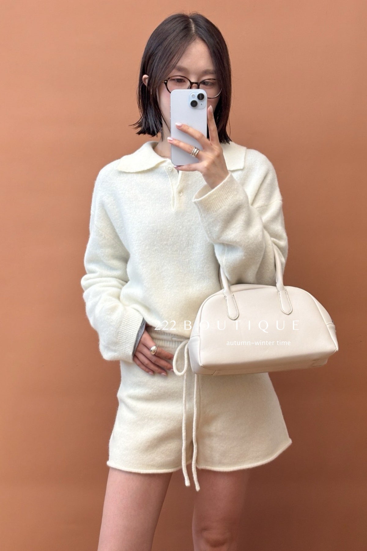 18a55 Basic cashmere polo sweater