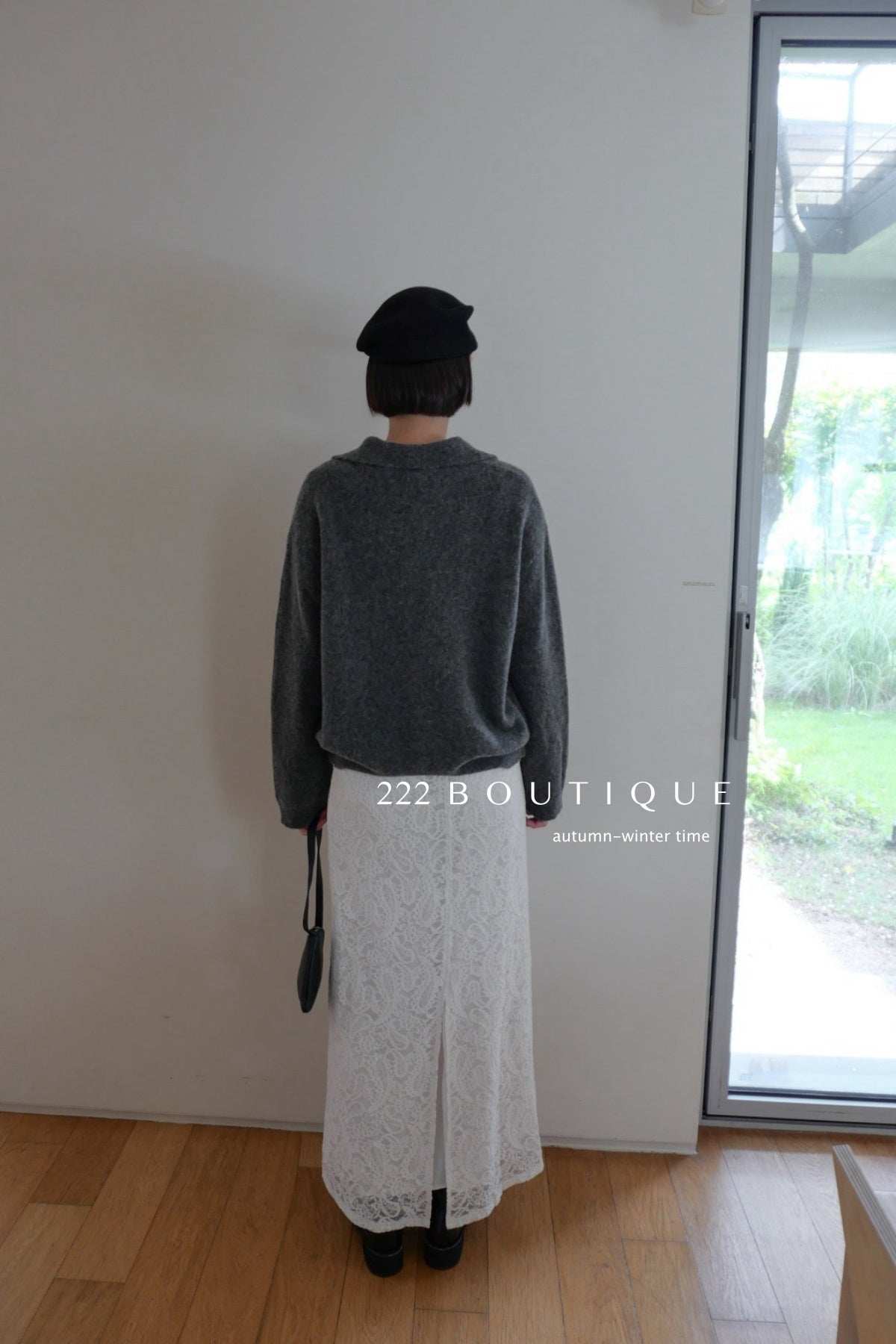 18a55 Basic cashmere polo sweater