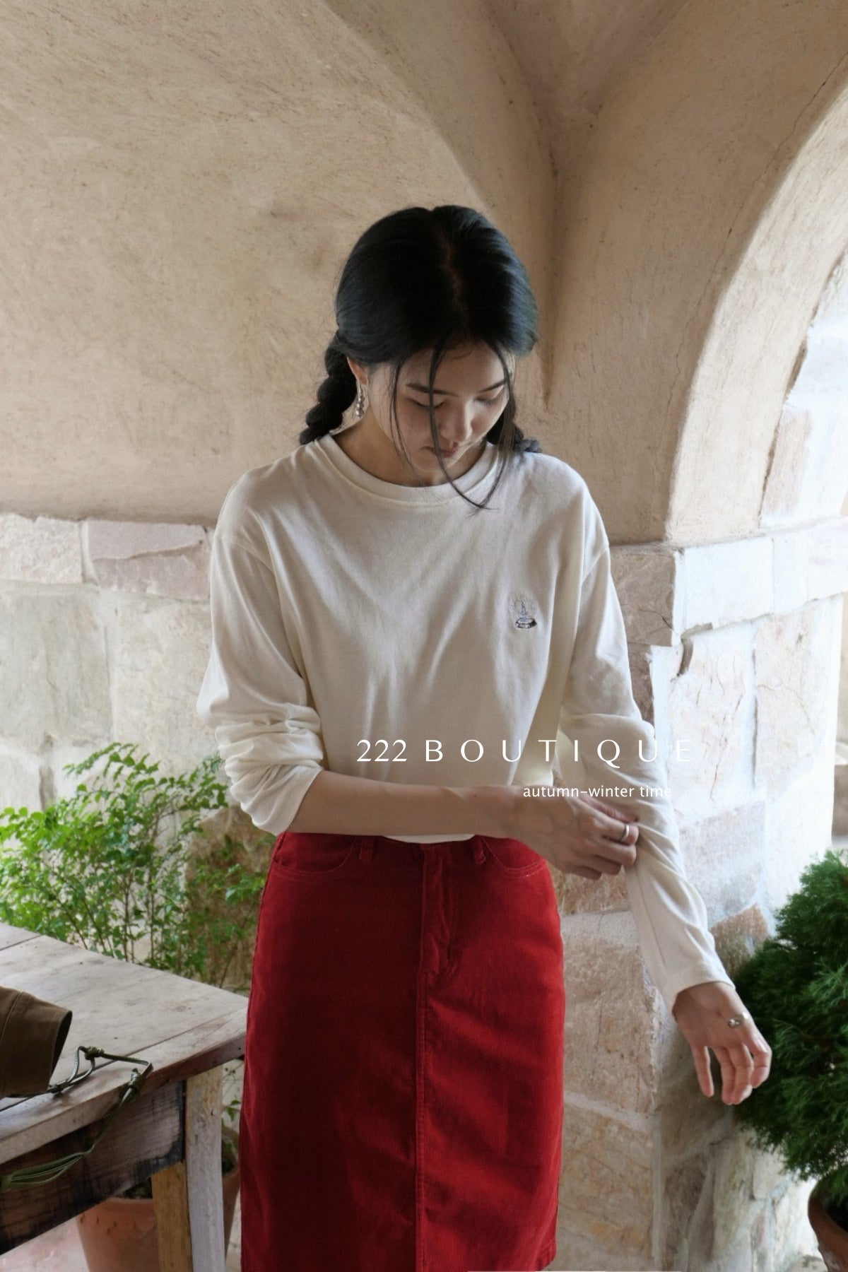 18a38 Cotton long-sleeve tee