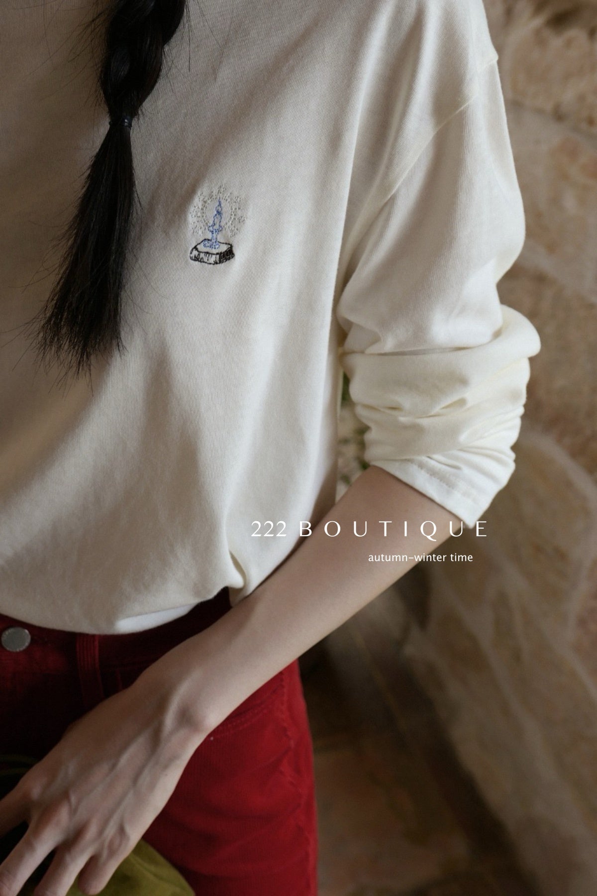18a38 Cotton long-sleeve tee