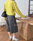18q14 Basic high-waist wool culottes