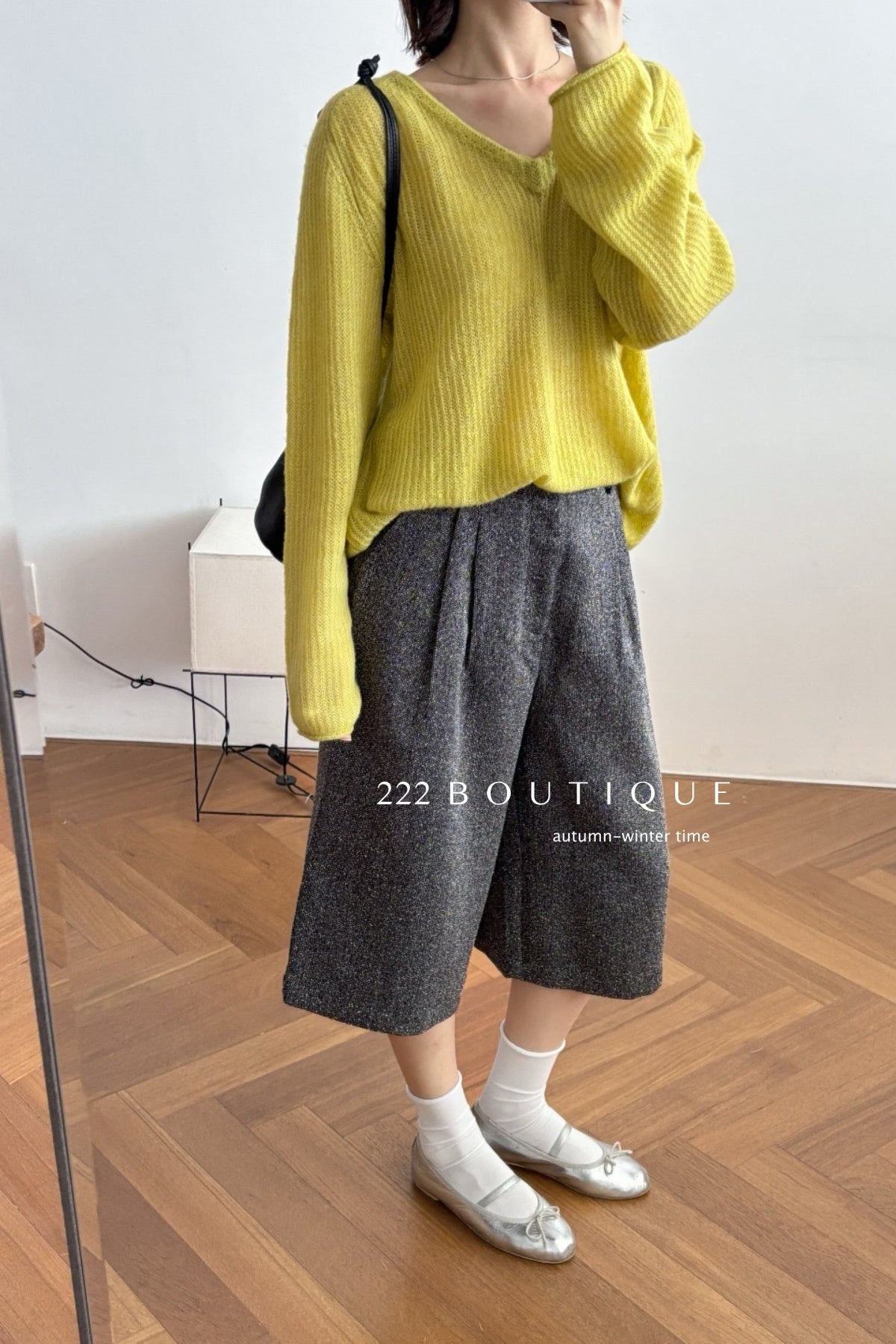 18q14 Basic high-waist wool culottes