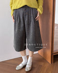 18q14 Basic high-waist wool culottes
