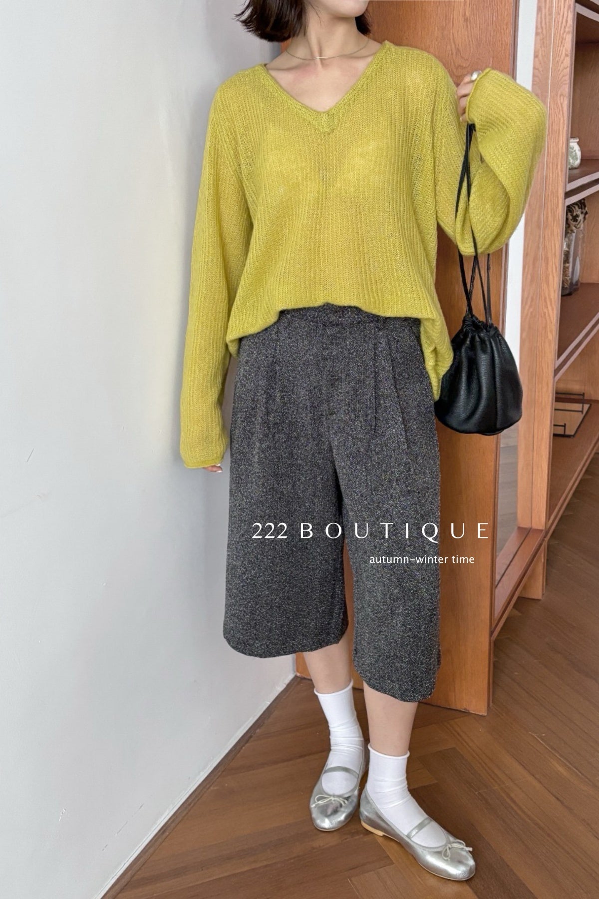 18q14 Basic high-waist wool culottes