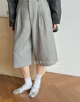 18q14 Basic high-waist wool culottes